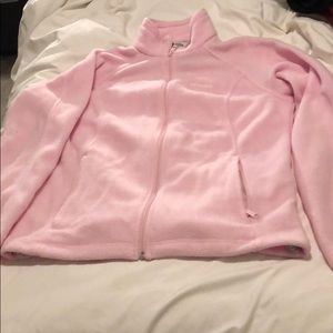 Columbia Light Pink Fleece Zip Up sz XL